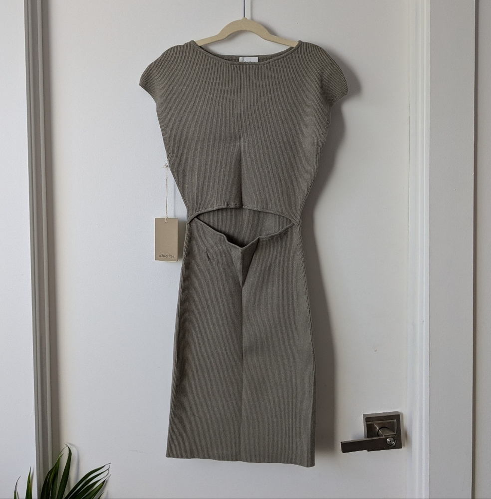 NWT Wilfred Sage Cut Out Dress